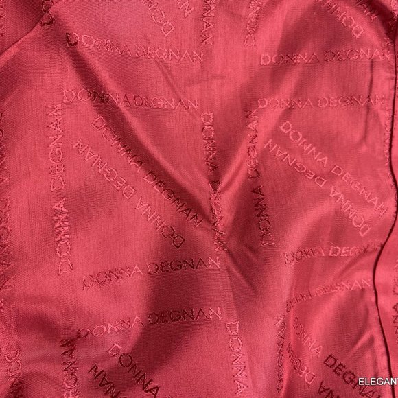 Donna Degnan Black Coat Jacket Size 6 Lined Mid-Length Silver Hardware Front S - Picture 7 of 12